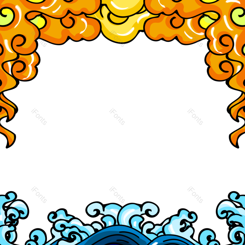 中国风图片,边框素材元素,卡通祥云PNG,云朵免抠素材